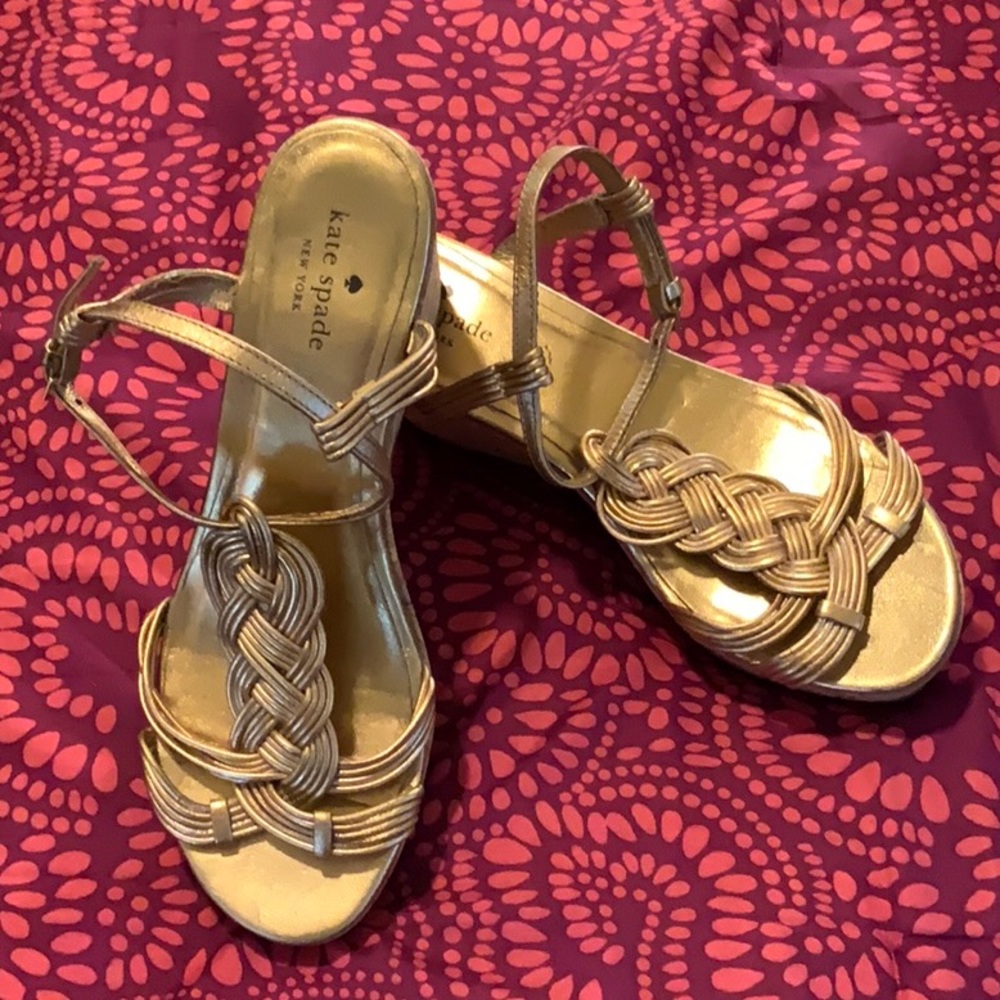 Kate Spade gold sandals